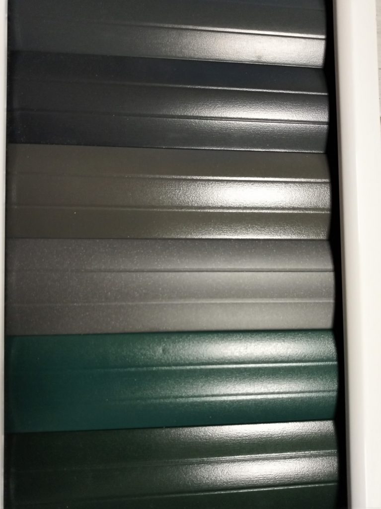 persiana de aluminio verde